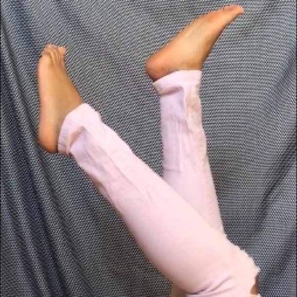 Pink, Distressed, Skinny Pants. - Picture 3 of 8